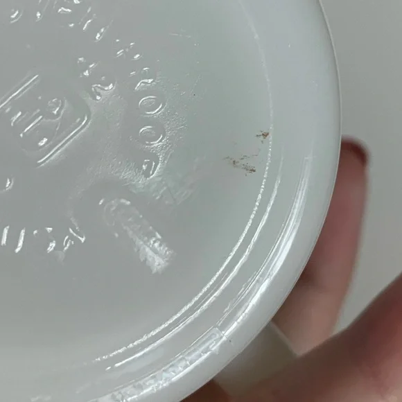 Vtg Anchor Floral Milk Glass Stackable Coffee Mugs USA Oven Proof Brown Lot Of 8 - Picture 10 of 15